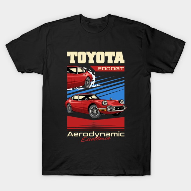 Toyota 2000GT JDM Car T-Shirt by milatees